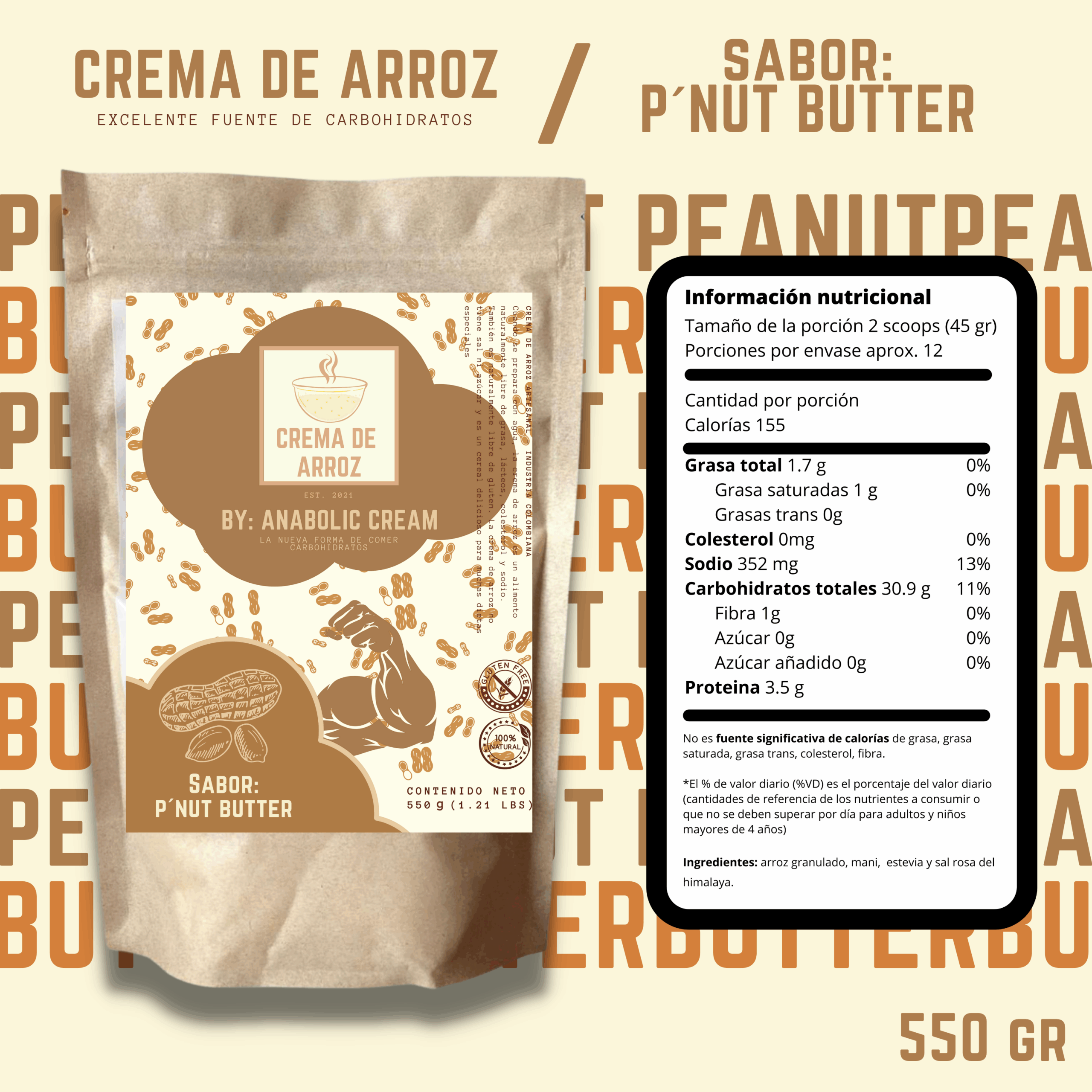 CREMA DE ARROZ SABOR MANÍ - Image 2