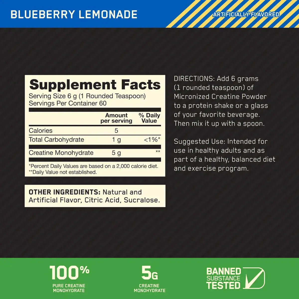 CREATINA ON 60 SERV BLUEBERRY LEMONADE - Image 2
