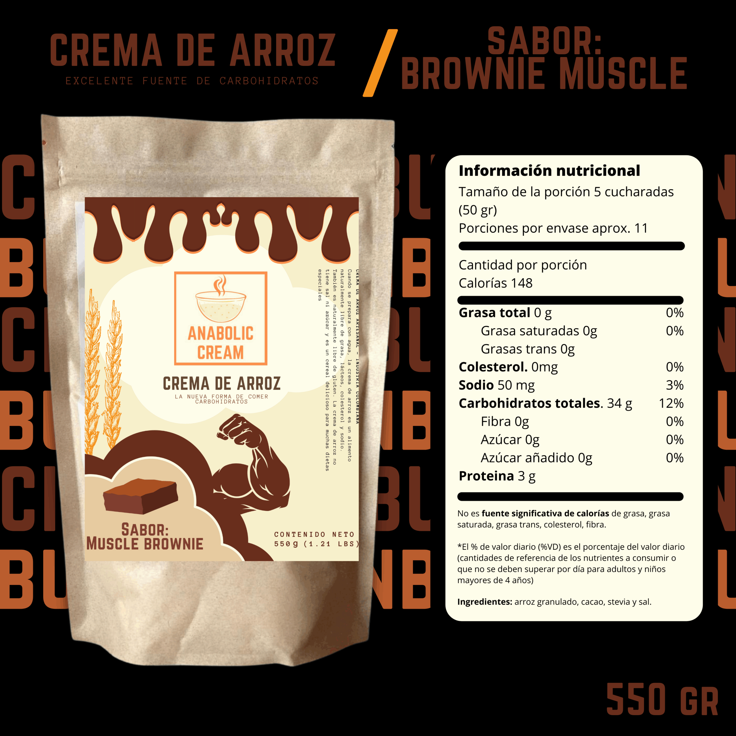 CREMA DE ARROZ SABOR BROWNIE - Image 2