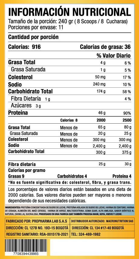 XL GAINER FOOD BLEND 6LB - Image 2